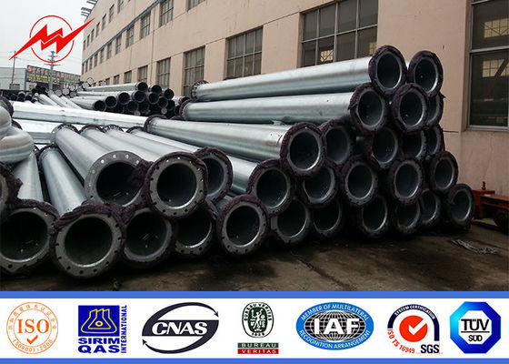 11M Class 3 Africa Power Transmission Poles AWS D1.1 Galvanized Metal Pole