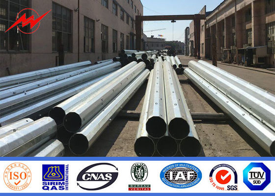11M Class 3 Africa Power Transmission Poles AWS D1.1 Galvanized Metal Pole