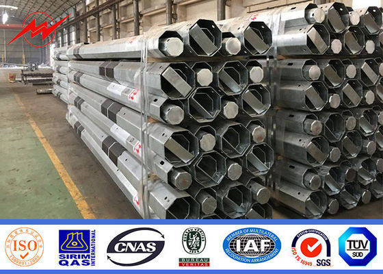 11M Class 3 Africa Power Transmission Poles AWS D1.1 Galvanized Metal Pole