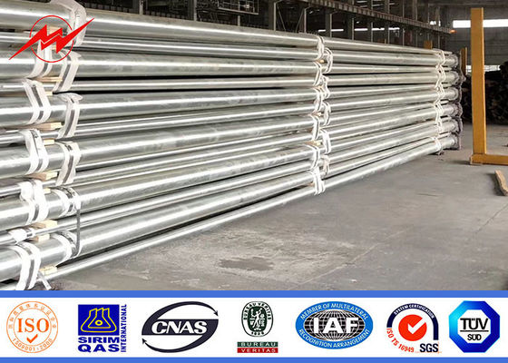 6m 8m 9m 12m Electrical Street Light Poles With Single Arm / Double Arm
