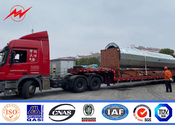 Philippines NGCP Traditional Electric Mono Pole Tower 27m Flange Type