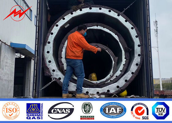 Philippines NGCP Traditional Electric Mono Pole Tower 27m Flange Type