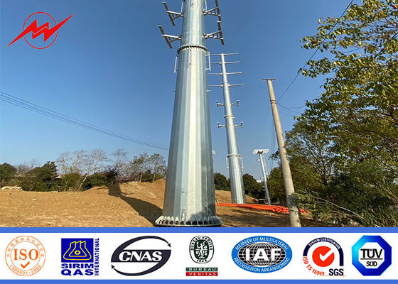 Philippines NGCP Traditional Electric Mono Pole Tower 27m Flange Type