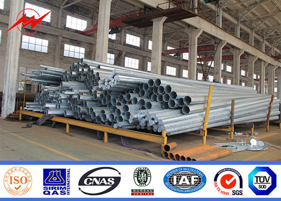 22 M Power Transmission Galvanized Steel Pole For Outside Electrical Distribution Line
