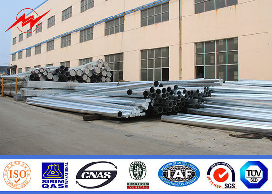 22 M Power Transmission Galvanized Steel Pole For Outside Electrical Distribution Line