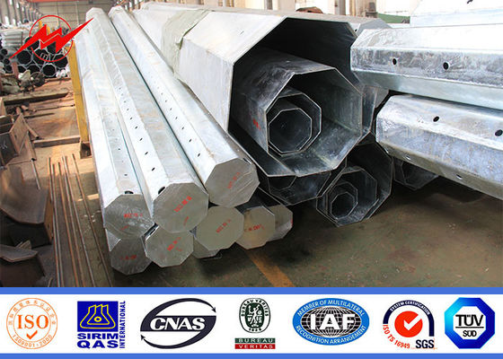22 M Power Transmission Galvanized Steel Pole For Outside Electrical Distribution Line