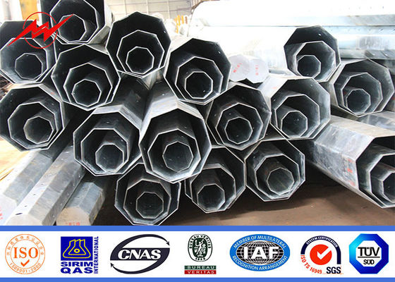 22 M Power Transmission Galvanized Steel Pole For Outside Electrical Distribution Line