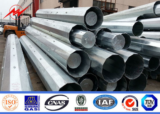 15M Transmission Line Galvanized Steel Pole With Third Party Certificate