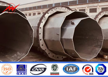 11kv 38kv Electric Power Pole Hot Dip Galvanized Octagonal