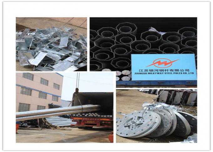 132KV hot galvanization electrical power pole for electrical line 0