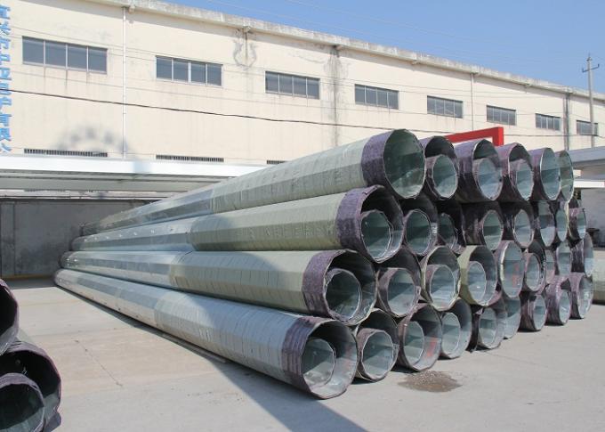 Conical 12.20m Pipes Steel Utility Pole For Electrical Transmission Power Line 1