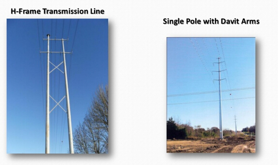 Hot dip galvnaized Electric Power Pole 8m height  for 132KV Transmission Line 1