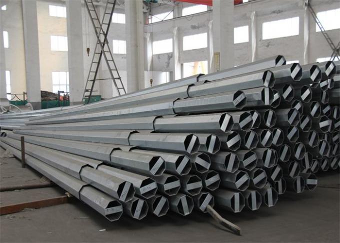 Round tapered galvanization electrical power pole for transmission pole 0