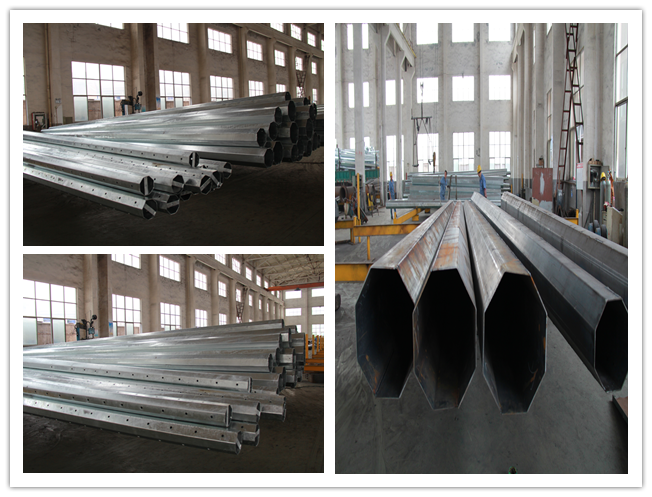 Hot dip galvanization electrical power pole for over headline project 1
