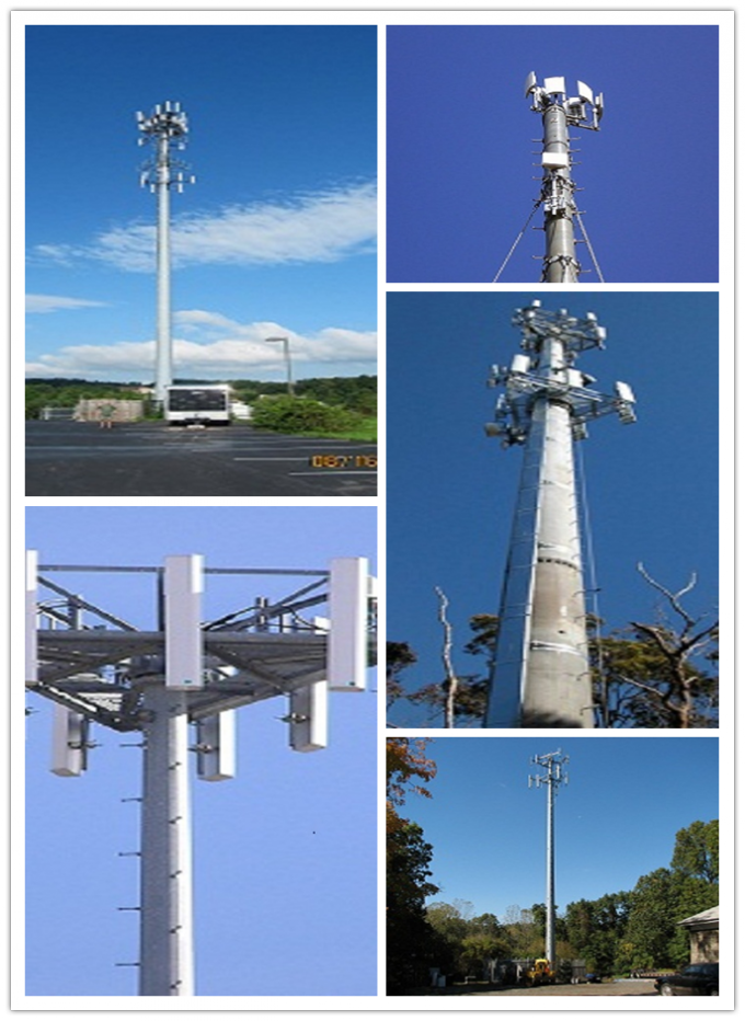 50m Conical 138kv Power Transmission Tower / Power Transmission Pole 3