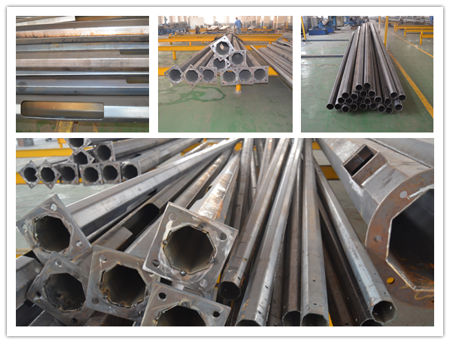 Q235 12m electrical Steel Utility Pole for power transmission 0