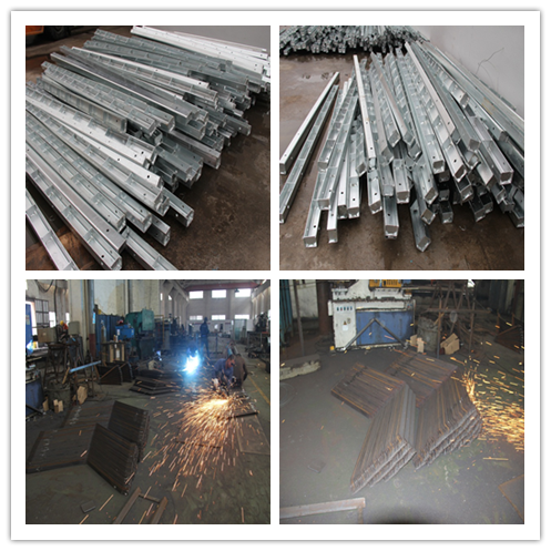 20m Power Galvanised Steel Poles Distribution Equipment Metal Utility Poles 0