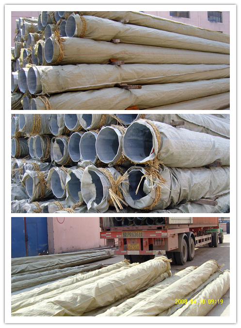 Customized Polygonal 9m Steel Power Transmission Line Poles With Bitumen 1