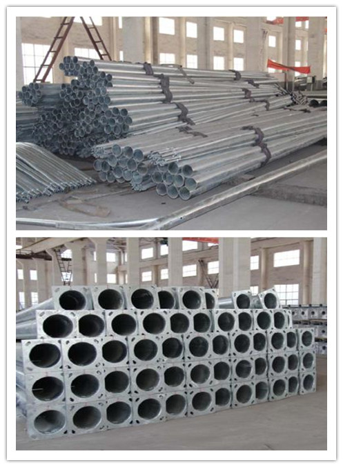 Durable Q235 Conoid Galvanized Steel Transmission Poles For Electricity Distribution  1
