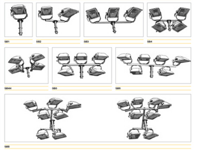 35m Highway High Mast Street Lamp Poles with 1000w Metal Halide Lamp Auto - Lifting System 1