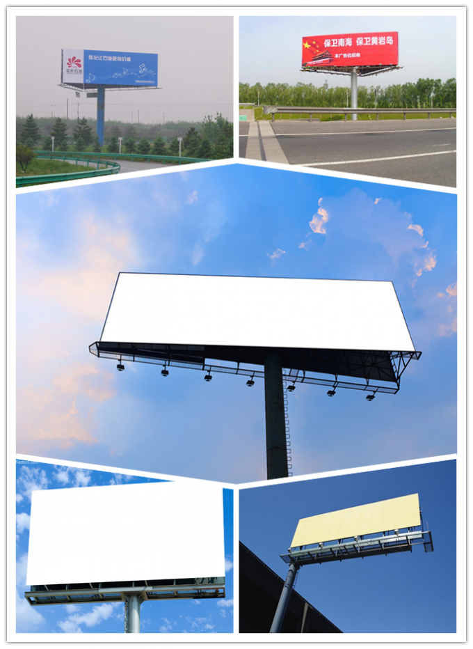 Anticorrosive 3 in1 Round LED Outdoor Billboard Advertising With Backlighting 8m 1