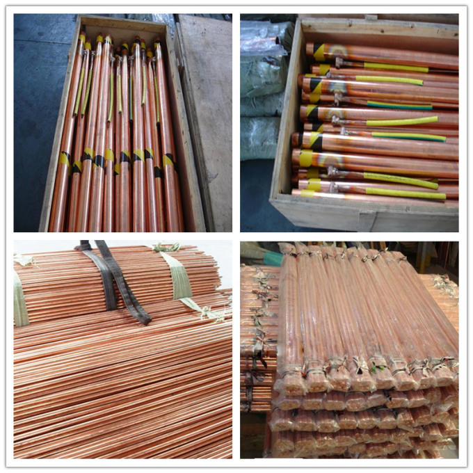 Solid Copper Ground Rod Electrical Grounding Rod Corrosion Resistance 1