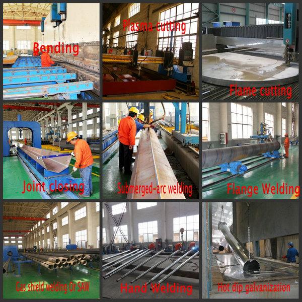 Jiangsu milky way steel poles co.,ltd factory production line 0