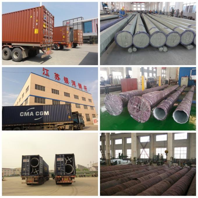 Jiangsu milky way steel poles co.,ltd factory production line 1