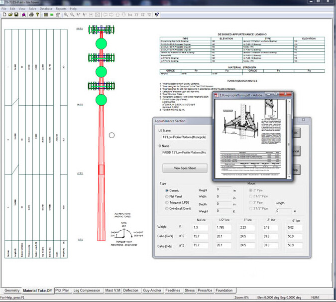 55m ISO Standard Monopole Telecom Tower With Cable Accessories 1