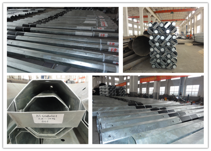 30FT 35FT Galvanized Steel Pole Steel Transmission Poles For Philippines Electrical Line 2
