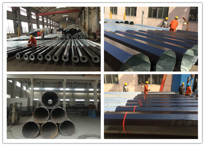 132kv Round Tapered Steel Tubular Pole For African Electrical Transmission 2