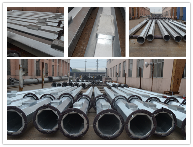 Hot Dip Galvanized Tapered Power Steel Utility Pole For Powerful Projects 0
