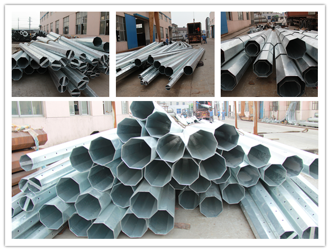 69kv Galvanised Steel Poles For Transmission Line Electrical Project 1