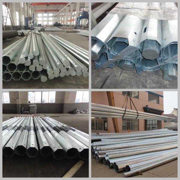 50 KN 11M Height Conical Electric Power Pole ASTM A123 Galvanizing Standard 0
