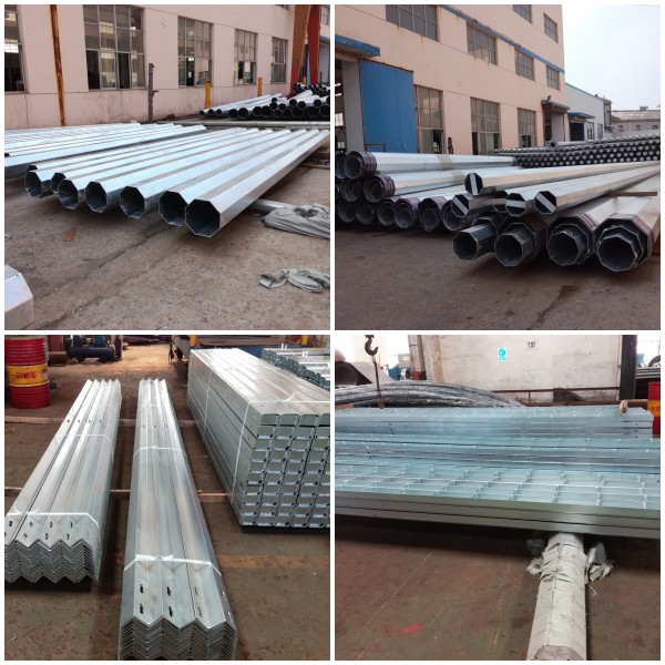 S500MC 20M Galvanized Mono Steel Utility Poles For 110 KV Power Distribution 2