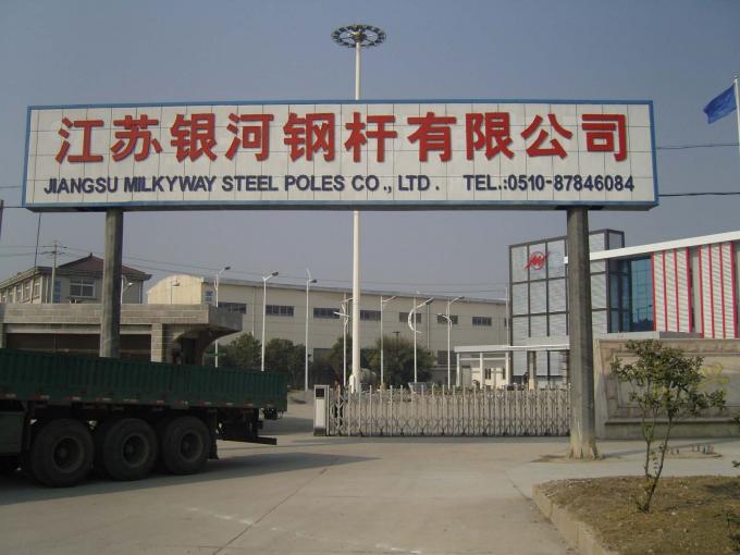 Multi Sides Electrical Power Pole / Galvanization Steel Utility Poles , NFA91121 Standard 2