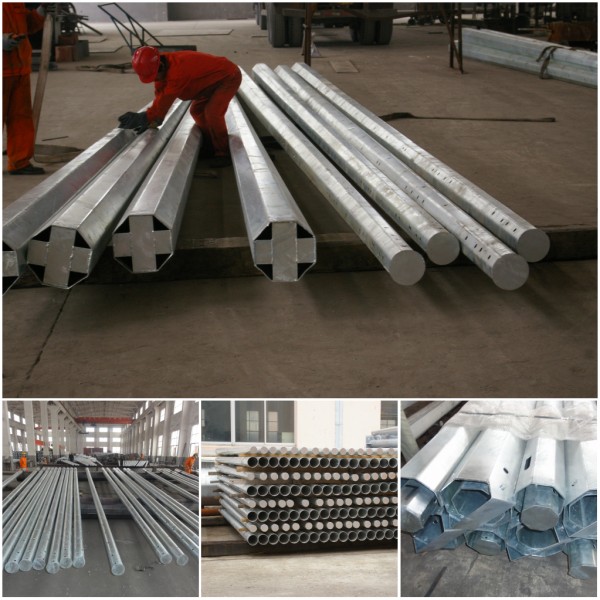 12m 1250Dan Galvanized Steel Power Pole For 69kv Power Transmission 2