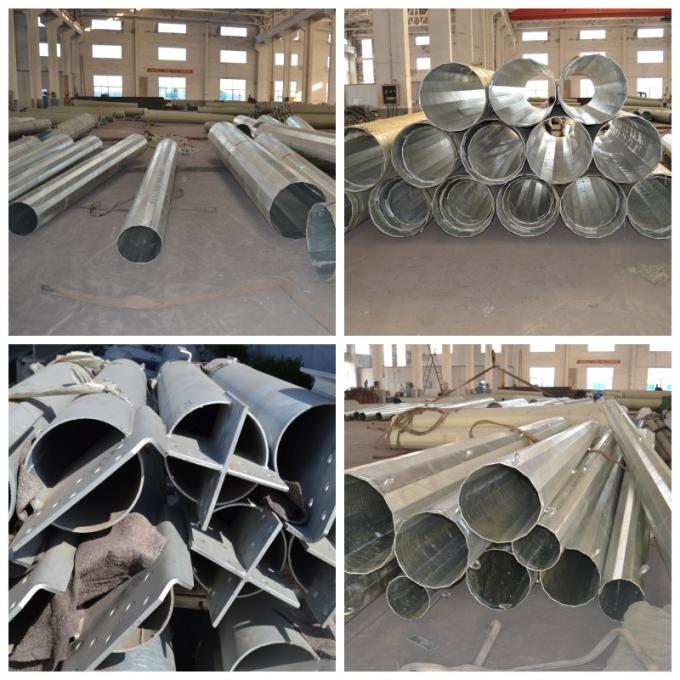 132KV Power Line Galvanized Steel Pole Electrical Tubular Transmission Lines 2