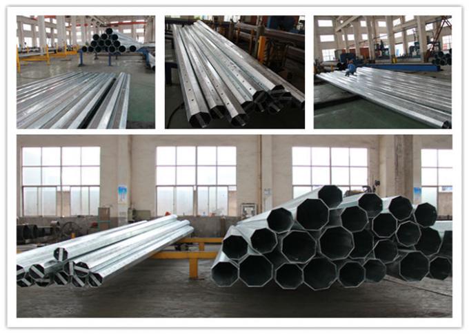 Galvanized Electrical Steel Power Pole For 69kv Transmission Line Poles 2