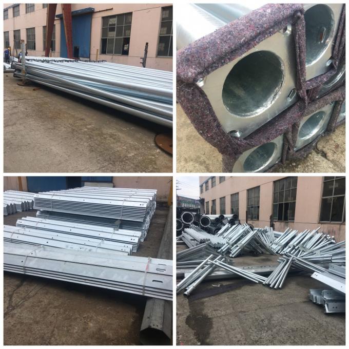 Q235 Q345 Galvanized Steel Street Lighting Pole 4m , 5m , 6m,  8m , 10m , 12m Height 1