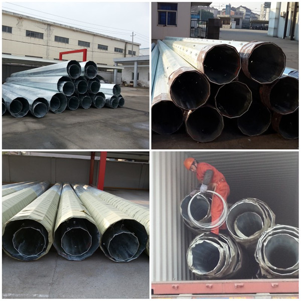 Medium Voltage  16m 2.5KN Galvanized Steel Pole Utility Structure For Different Transmission Line 0