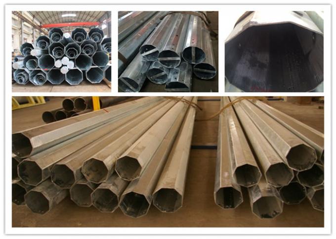 Octagonal Electrical Steel Tubular Pole For Power Distribution Line 10kv 0