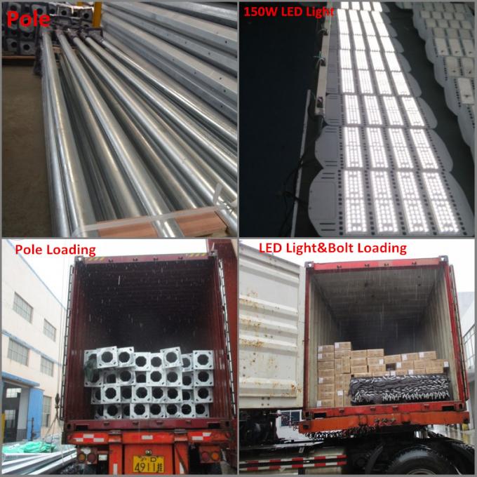 9m Q235 Single Arm Polygonal Galvanized Light Pole 1