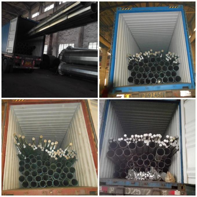 ASTM A572 Galvanized Electrical 10KV ~ 500KV HDG Electric Steel Tubular Pole For Power Transmission Line 0