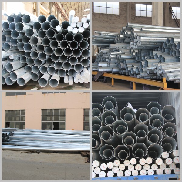 20m Electric Galvanized Electric Power Steel Pole Single Arm Type For 110KV Transmission Tower 1