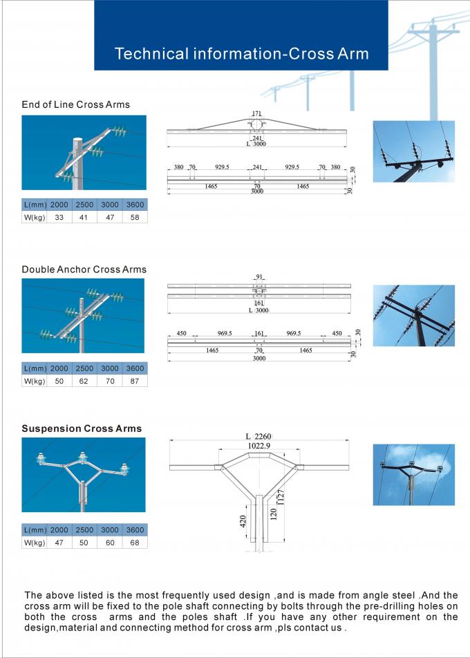 Q345 Steel 33kv Electric Utility Pole Round Tapered Polygonal Octagonal 0