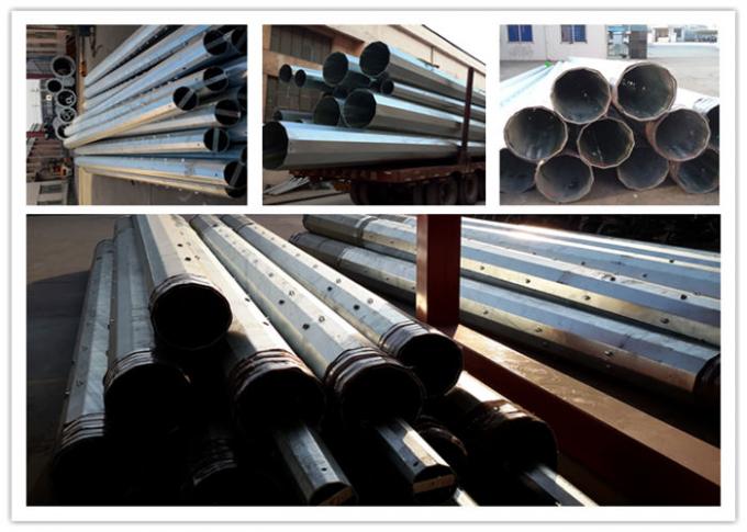 Galvanized Steel Tubular Pole For Electrical Distribution Line Project 0