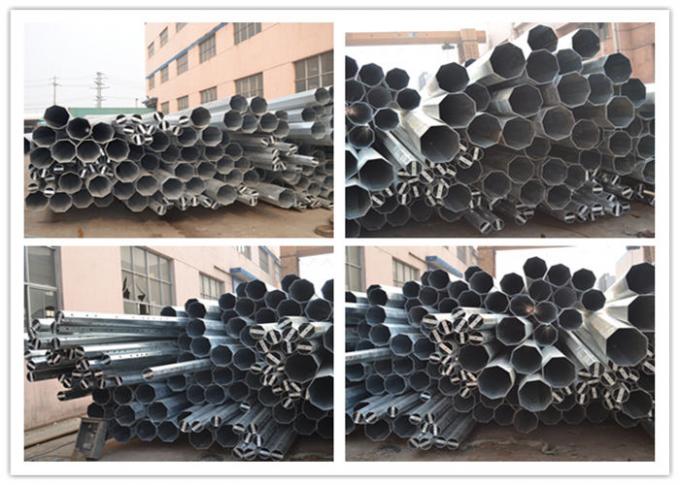 10kv - 550kv Galvanized Steel Power Pole For 69kv Transmission Line Project 0