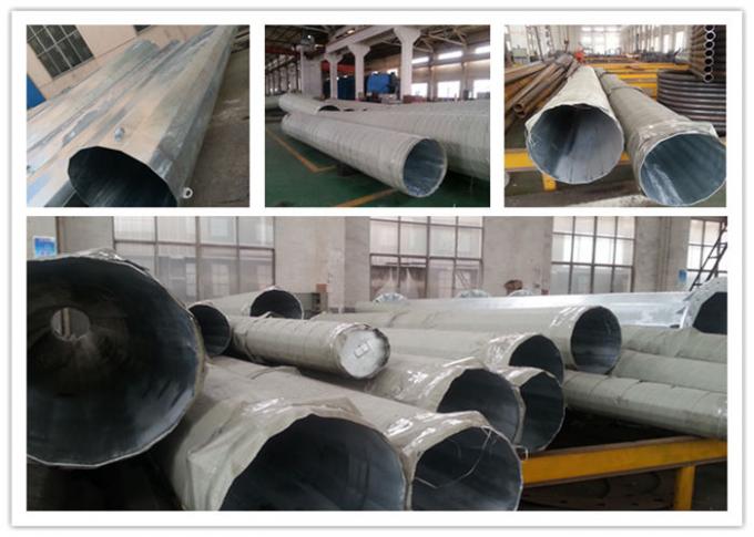 15M Galvanized Steel Poles With 1mm - 30mm Thickness For Electrical Line 2