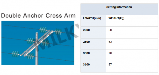 Steel Electrical Power Pole Line Fitting Overhead Cross Arm / Angle Steel Cross Arm 1